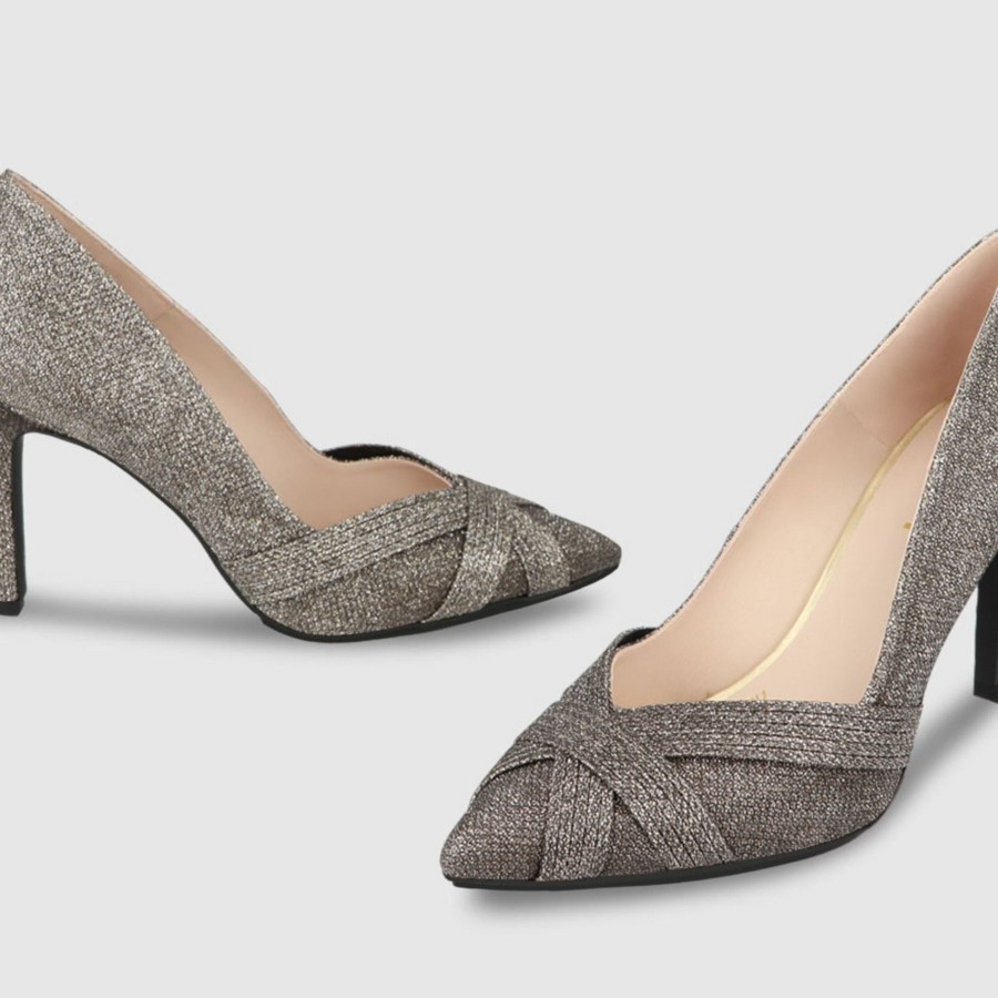 Shoes Lodi | Lodi Rugan Silver Court Heels