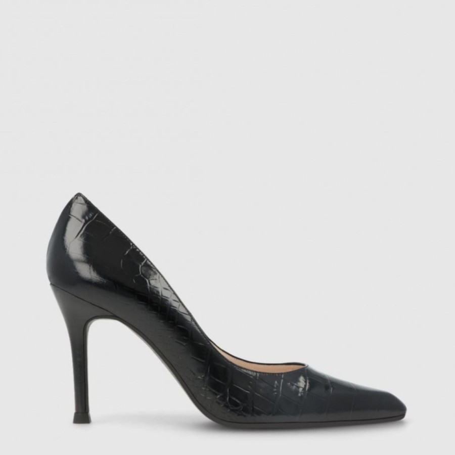 Shoes Lodi | Lodi Stenir Black Heeled Court Shoes