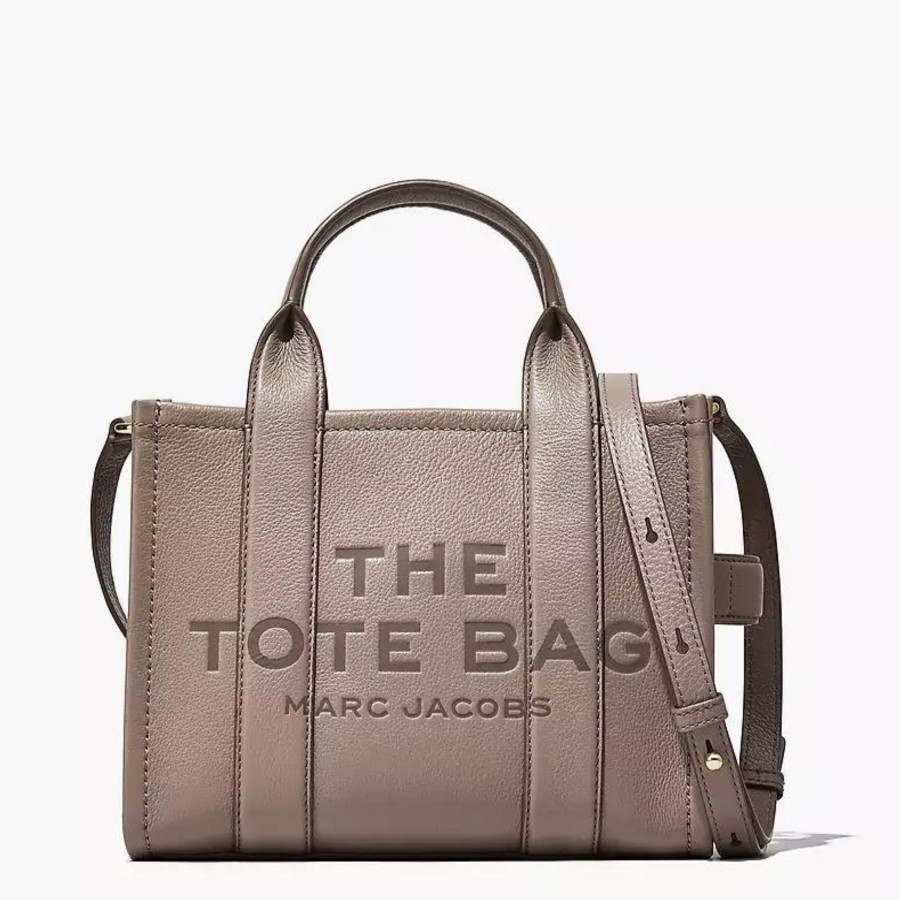 Handbags Marc Jacobs | Marc Jacobs Cement Small Leather Tote Bag