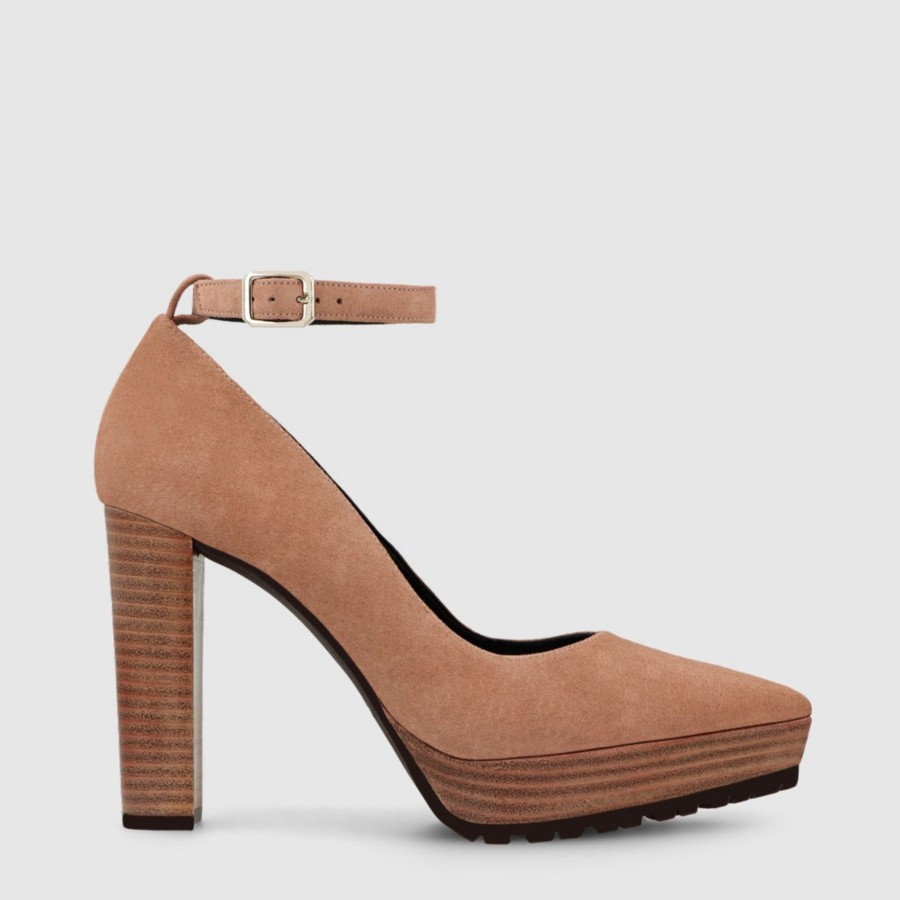 Shoes Lodi | Lodi Tinia Taupe Suede Platform Courts