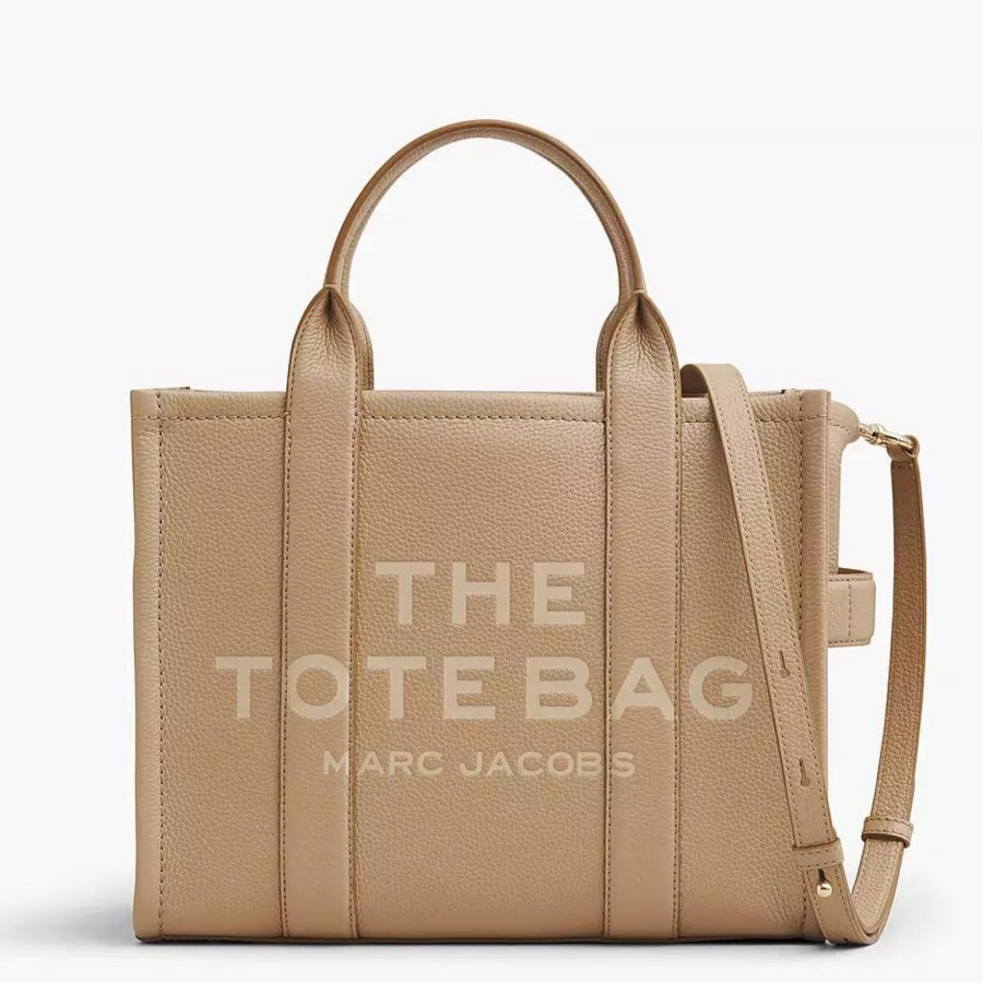 Handbags Marc Jacobs | Marc Jacobs Camel Medium Leather Tote Bag