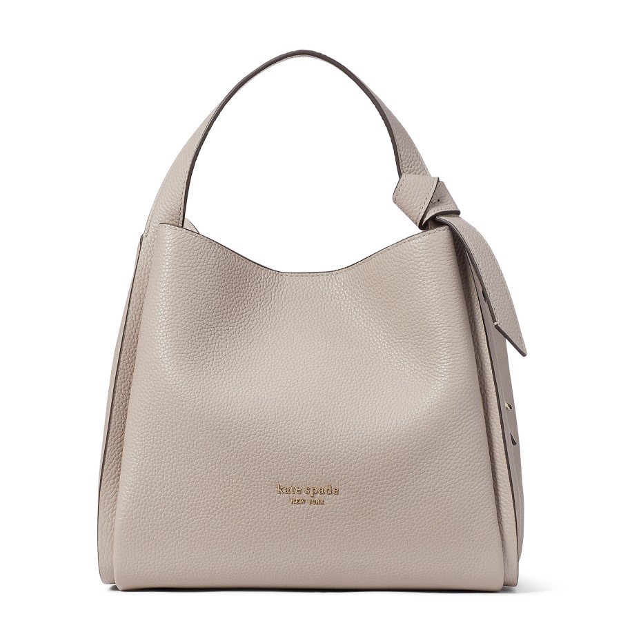 Handbags Kate Spade | Kate Spade Knott Taupe Medium Crossbody Tote