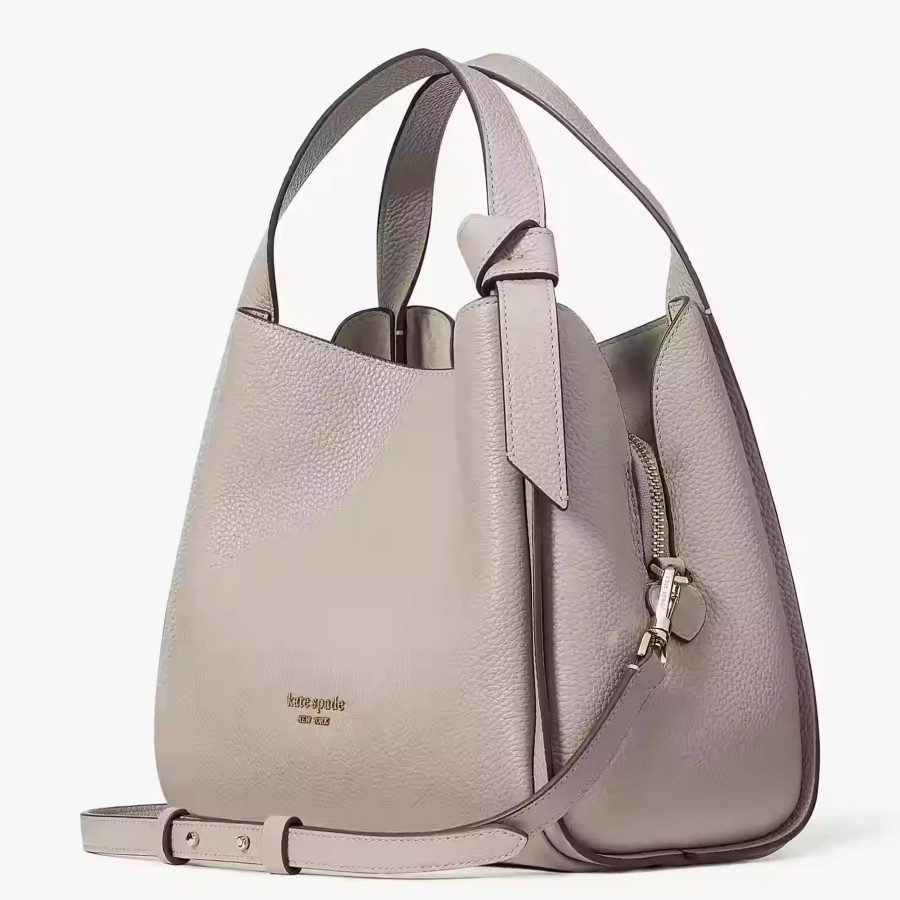 Handbags Kate Spade | Kate Spade Knott Taupe Medium Crossbody Tote