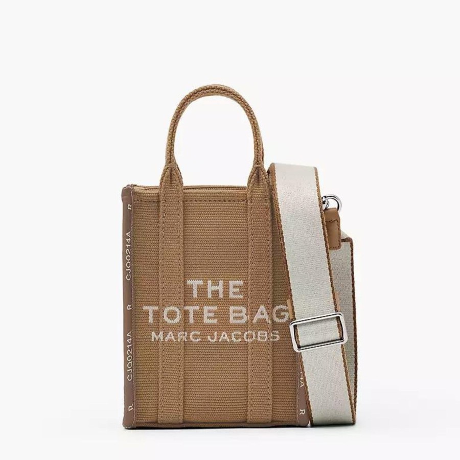 Handbags Marc Jacobs | Marc Jacobs Jacquard Mini Tote Bag In Camel