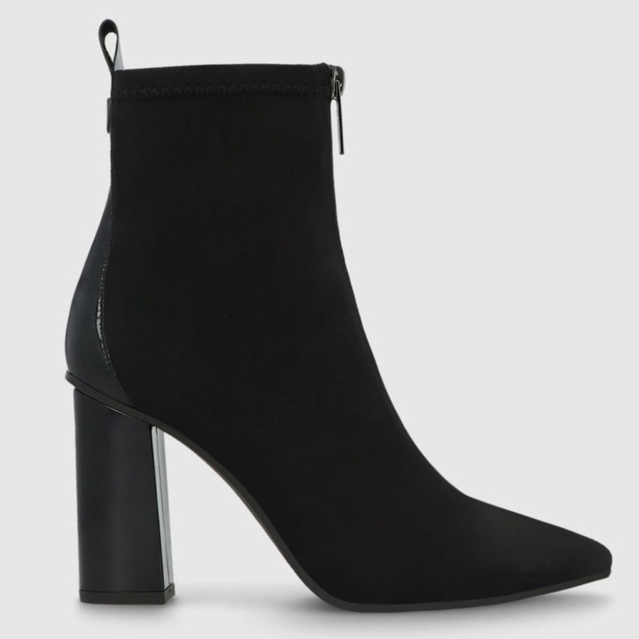 Boots Lodi | Lodi Simeni Block Heel Black Ankle Boots