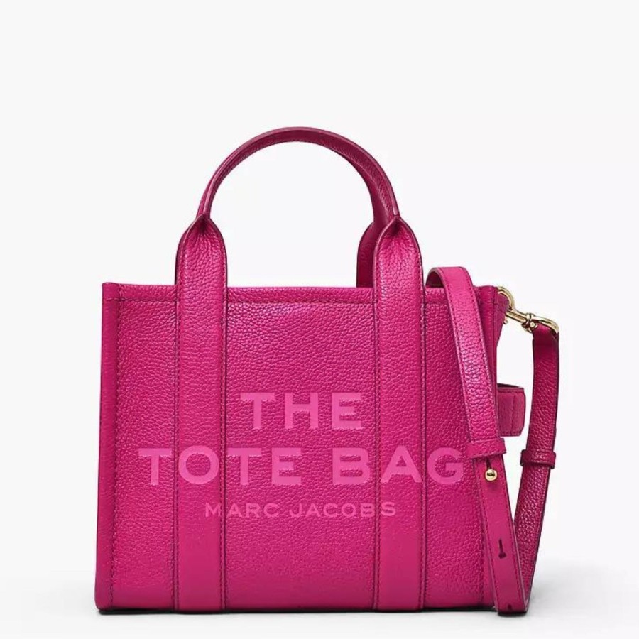 Handbags Marc Jacobs | Marc Jacobs Lipstick Pink Small Leather Tote Bag