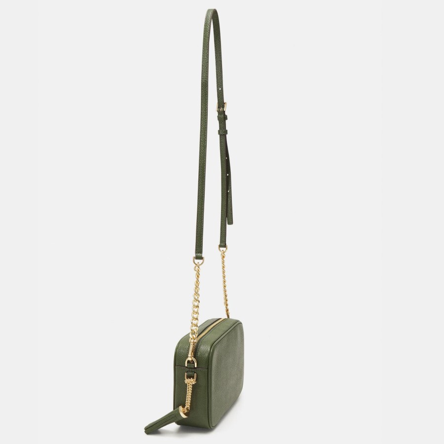 Handbags Michael Kors | Michael Kors Jet Set Green Camera Crossbody Handbag