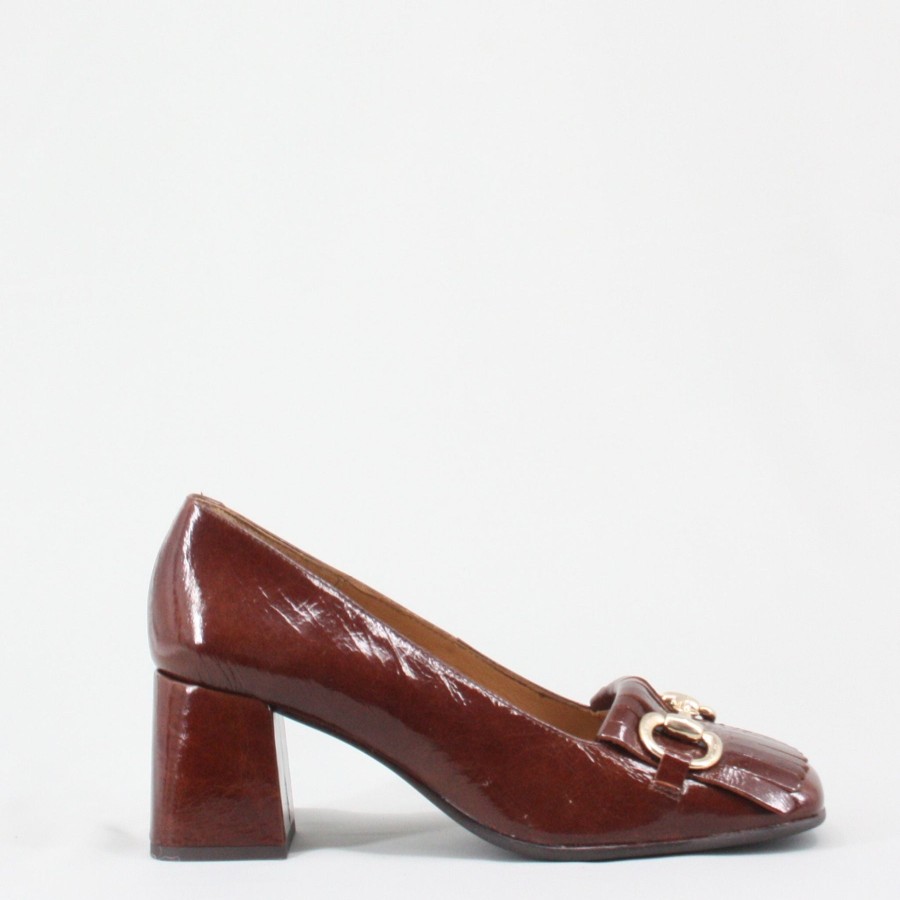 Shoes Pedro Miralles | Pedro Miralles Athena Brown Patent Court Shoes