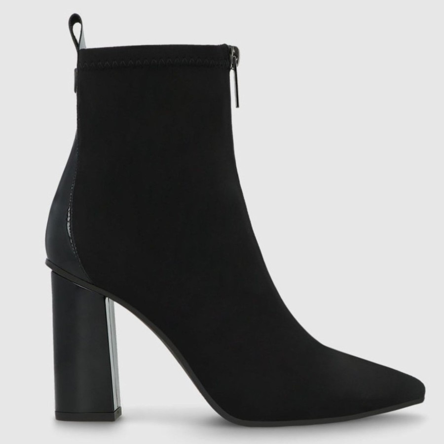 Boots Lodi | Lodi Simeni Block Heel Black Ankle Boots