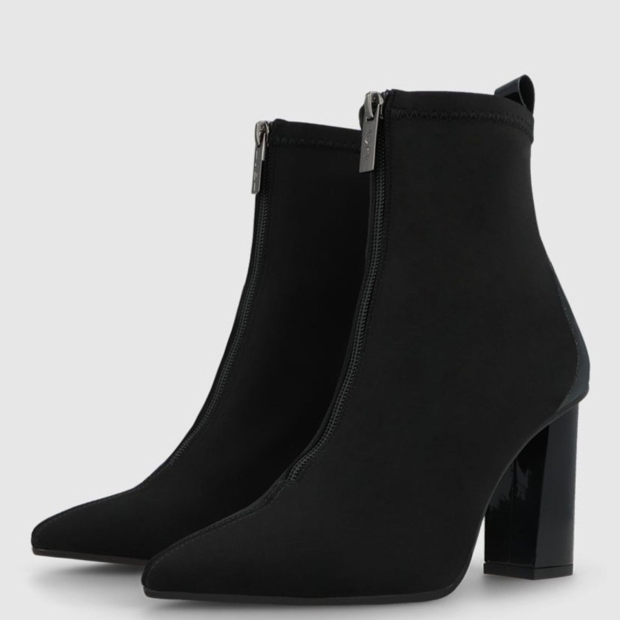 Boots Lodi | Lodi Simeni Block Heel Black Ankle Boots